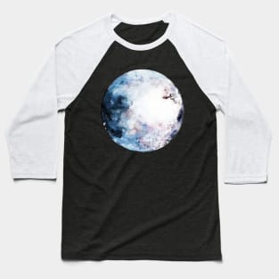 Nigth sky and watercolor blue moon Baseball T-Shirt